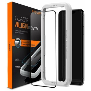 Spigen ochranné sklo AlignMaster FC pro Apple iPhone 11 Pro, černá - AGL00114