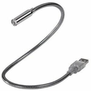 PremiumCord USB lampička k notebooku, flexibilní, stříbrná - kulight