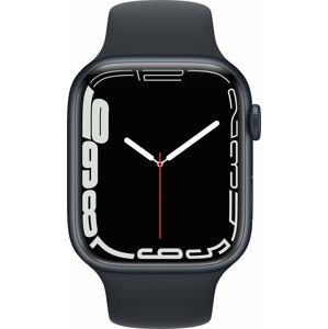 Apple Watch Series 7 Cellular, 45mm, Midnight, Sport Band - MKJP3HC/A