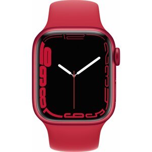 Apple Watch Series 7 GPS 41mm, (Product) RED, Product RED Sport Band - MKN23HC/A