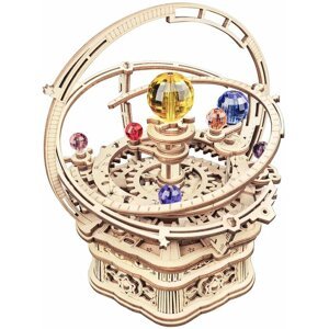 Stavebnice RoboTime Historický orloj, hrací skříňka, dřevěná - AMK51