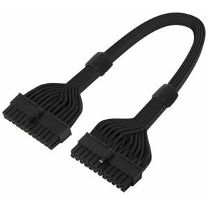SilverStone SST-PP06BE-MB35 - 350mm ATX 24pin to 24pin sleeved PSU cable, černá - SST-PP06BE-MB35