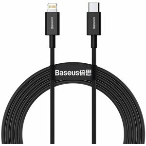 BASEUS kabel Superior Series USB-C - Lightning, rychlonabíjecí, 20W, 2m, černá - CATLYS-C01