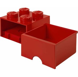 Úložný box LEGO, s šuplíkem, malý (4), červená - 40051730