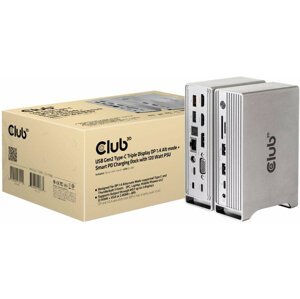 Club3D Dokovací stanice USB-C, Triple Display DP Alt mode Displaylink, PD 120W - CSV-1568