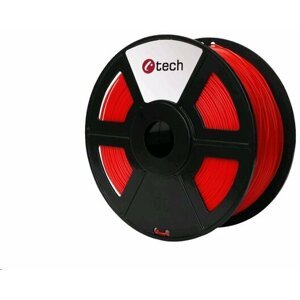 C-TECH tisková struna (filament), PLA, 1,75mm, 1kg, fluoresenční červená - 3DF-PLA1.75-FR