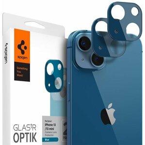 Spigen ochranné sklo tR Optik pro iPhone 13 / 13 mini, 2ks, modrá - AGL04037