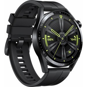 Huawei Watch GT 3 46 mm Active Black, Black Fluoroelastomer Strap - 55026956