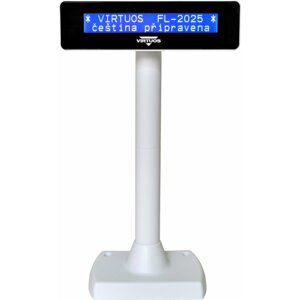 Virtuos FL-2025MB - LCD zákaznicky displej, 2x20, USB, bílá - EJG0005