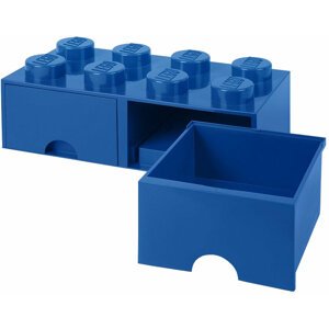 Úložný box LEGO, 2 šuplíky, velký (8), modrá - 40061731