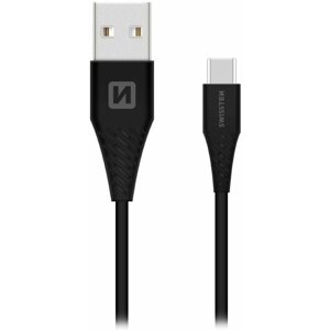 SWISSTEN datový kabel USB-A - USB-C, 1.5m, černá - 71504401