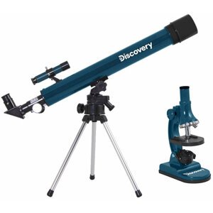 Discovery Scope 2, mikroskop + dalekohled, modrá + kniha „Vesmír. Neprázdná prázdnota“ - 79083