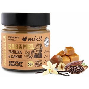 Mixit krém Mixitella Premium - lískový oříšek/karamel/vanilka, 200g - 08595685209579