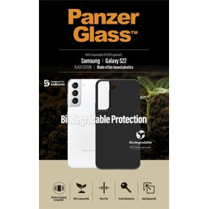 PanzerGlass ochranný kryt Biodegradable pro Samsung Galaxy S22, 100% kompostovatelný Bio obal, černá - 0374