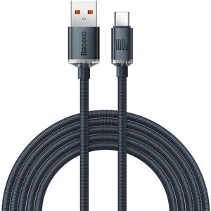 Baseus nabíjecí / datový kabel Crystal Shine Series USB-A - USB-C, 100W, 2m, černá - CAJY000501