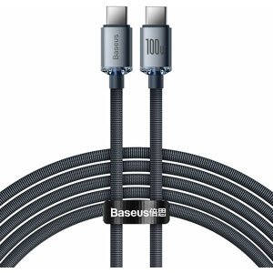 Baseus nabíjecí / datový kabel Crystal Shine Series USB-C - USB-C, 100W, 2m, černá - CAJY000701