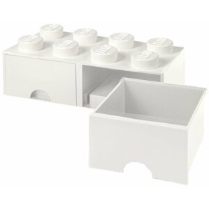 Úložný box LEGO, 2 šuplíky, velký (8), bílá - 40061735
