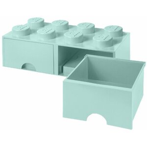 Úložný box LEGO, 2 šuplíky, velký (8), aqua - 40061742