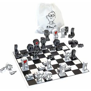 Desková hra Šachy Keith Haring, dřevěné - V9221