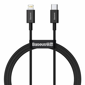 Baseus nabíjecí / datový kabel Superior Series USB-C - Lightning, 20W, 1m, černá - CATLYS-A01