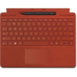 Microsoft Surface Pro Signature Keyboard + Pen bundle (Poppy Red), CZ&SK - 8X6-00089