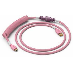 Glorious Coiled Cable, USB-C/USB-A, 1,37m, Prism Pink - GLO-CBL-COIL-PP