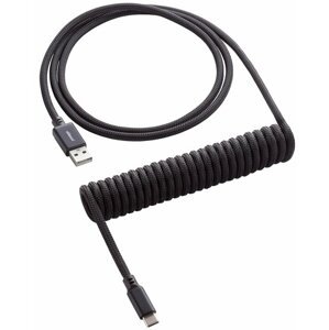 CableMod Classic Coiled Cable, USB-C/USB-A, 1,5m, Midnight Black - CM-CKCA-CK-KK150KK-R