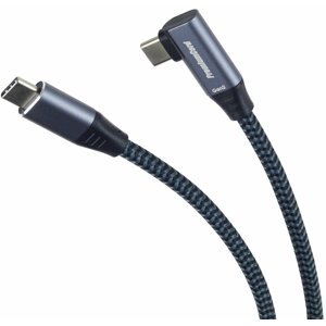 PremiumCord kabel USB-C, USB 3.2 gen. 2, 3A, 60W, 20Gbit/s, zalomený, opletený, 1m - ku31cu1