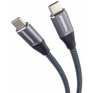 PremiumCord kabel USB-C, USB 3.2 gen. 2, 3A, 60W, 20Gbit/s, opletený, 0.5m - ku31cr05