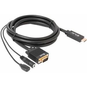Club3D kabel HDMI na VGA, M/M, 28AWG, 2m - CAC-1712