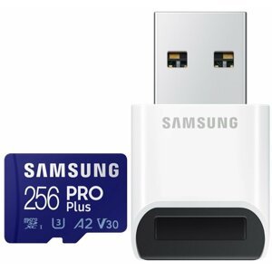 Samsung Micro SDXC 256GB PRO Plus UHS-I U3 (Class 10) + USB adaptér - MB-MD256KB/WW