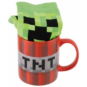 Dárkový set Minecraft - TNT, hrnek a ponožky, 315ml - PP7530MCF