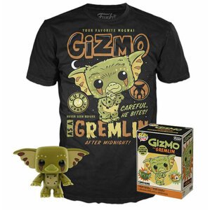 Tričko Gremlins - Gizmo + figurka Funko (M) - 0889698424325