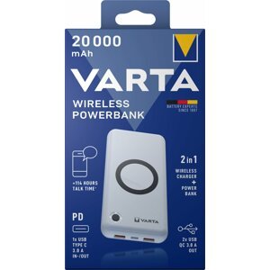 VARTA bezdrátová powerbanka Portable Wireless, 20000mAh - 57909101111