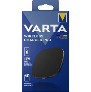 VARTA bezdrátová nabíječka Wireless Charger Pro, 15W, černá - 57905101111