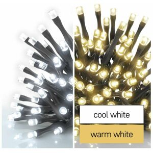 Emos LED vánoční řetěz 2v1, 10 m, venkovní i vnitřní, teplá/studená bílá, programy - D4AL05