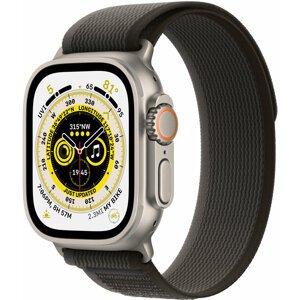 Apple Watch Ultra, 49mm, Cellular, Titanium, Black/Gray Trail Loop - S/M - MQFW3CS/A