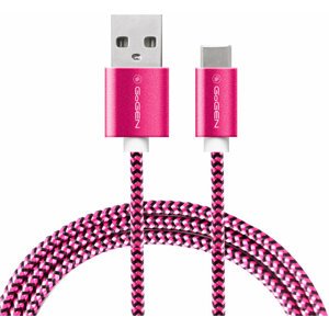 GoGEN kabel USB-A - USB-C, opletený, 1m, fialová - GOGUSBAC100MM25