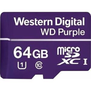 WD Micro SDXC Purple Class 10 - 64GB, fialová - WDD064G1P0C