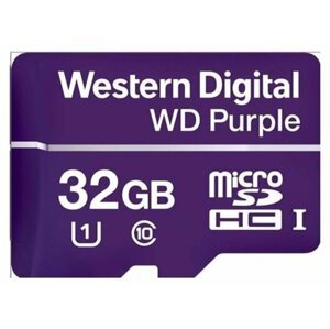 WD Micro SDHC Purple Class 10 - 32GB, fialová - WDD032G1P0C