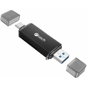 C-TECH čtečka karet, USB-A / USB-C, SD/micro SD - UCR-02-AL