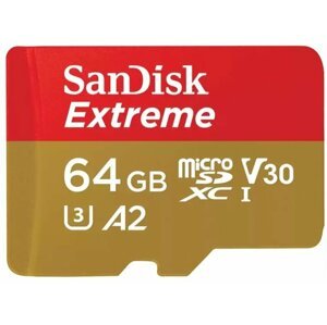 SanDisk Micro (SDXC) SanDisk Extreme 64GB 170MB/s UHS-I U3 + SD adaptér - SDSQXAH-064G-GN6MA
