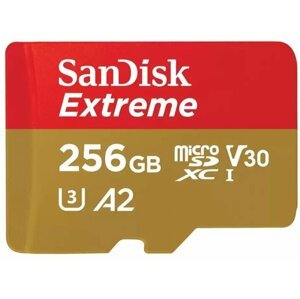 SanDisk Micro (SDXC) SanDisk Extreme 256GB 190MB/s UHS-I U3 + SD adaptér - SDSQXAV-256G-GN6MA