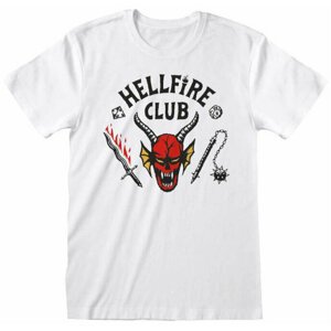 Tričko Stranger Things - Hellfire club, bílé (M) - STR04725TSWMM