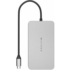 HyperDrive Dual 4K HDMI 10v1 USB-C Hub, stříbrná - HY-HDM1H-GL