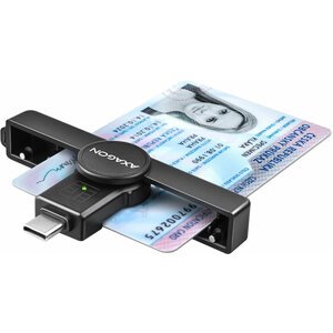 AXAGON CRE-SMP1C, USB-C PocketReader čtečka kontaktních karet Smart card (eObčanka) - CRE-SMP1C