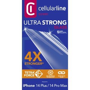 Cellularline ochranné tvrzené sklo TETRA FORCE GLASS pro Apple iPhone 14 Plus/14 Pro Max - TETRAGLASSIPH14MAX