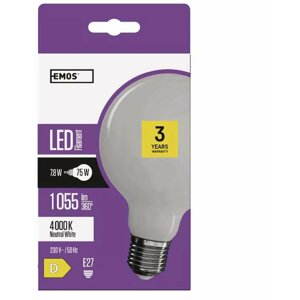 Emos LED žárovka Filament G95 GLOBE 7,8W, 1055lm, E27, neutrální bílá - 1525733251