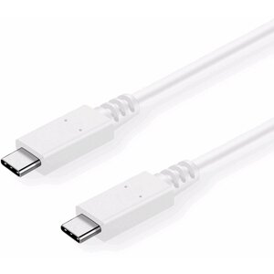 C-TECH kabel USB-C 3.2, M/M, 20Gbps, PD 100W, 2m. bílá - CB-USB32-20W