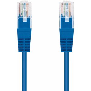 C-TECH kabel UTP, Cat5e, 0.25m, modrá - CB-PP5-025B